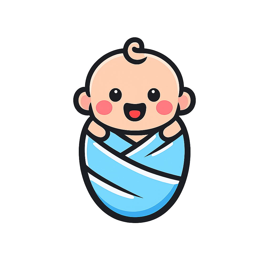 Infant Icon in Abstract Style