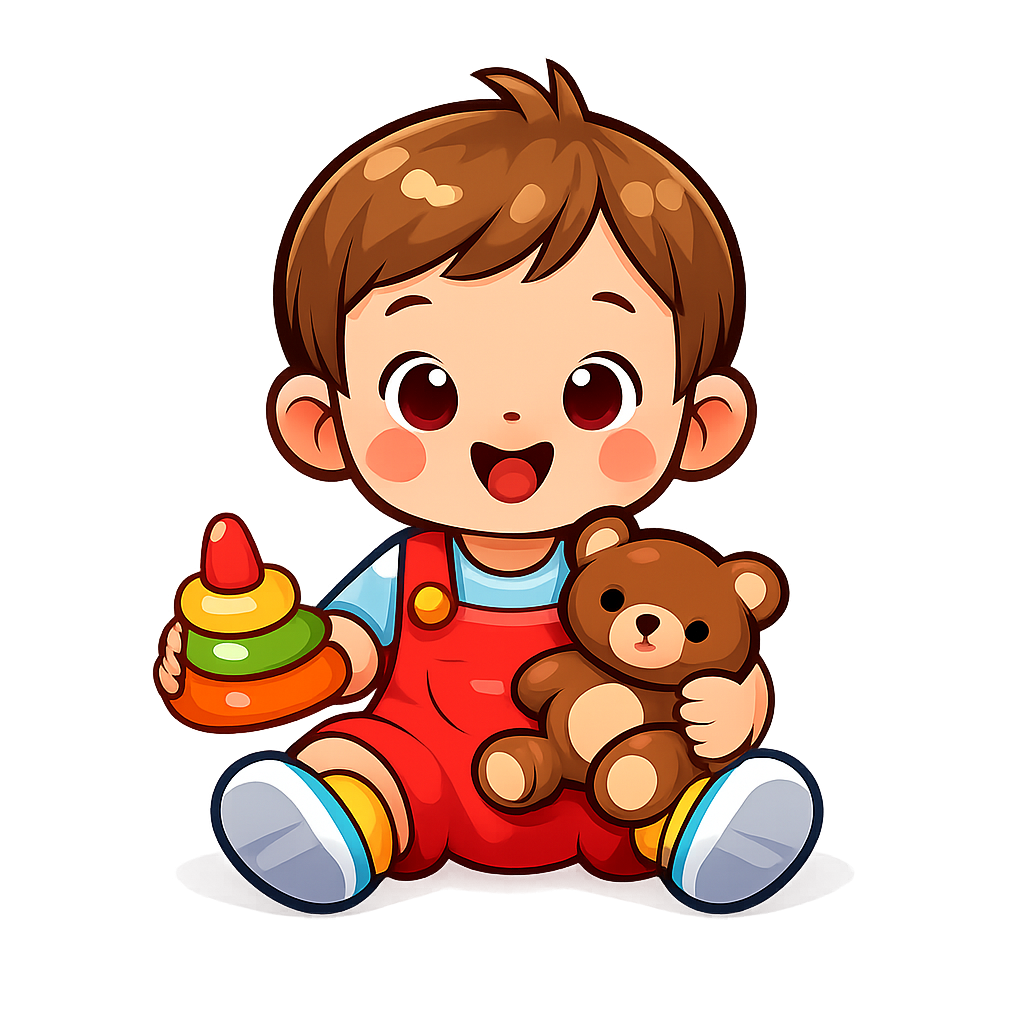 Toddler Icon in Playful Pose